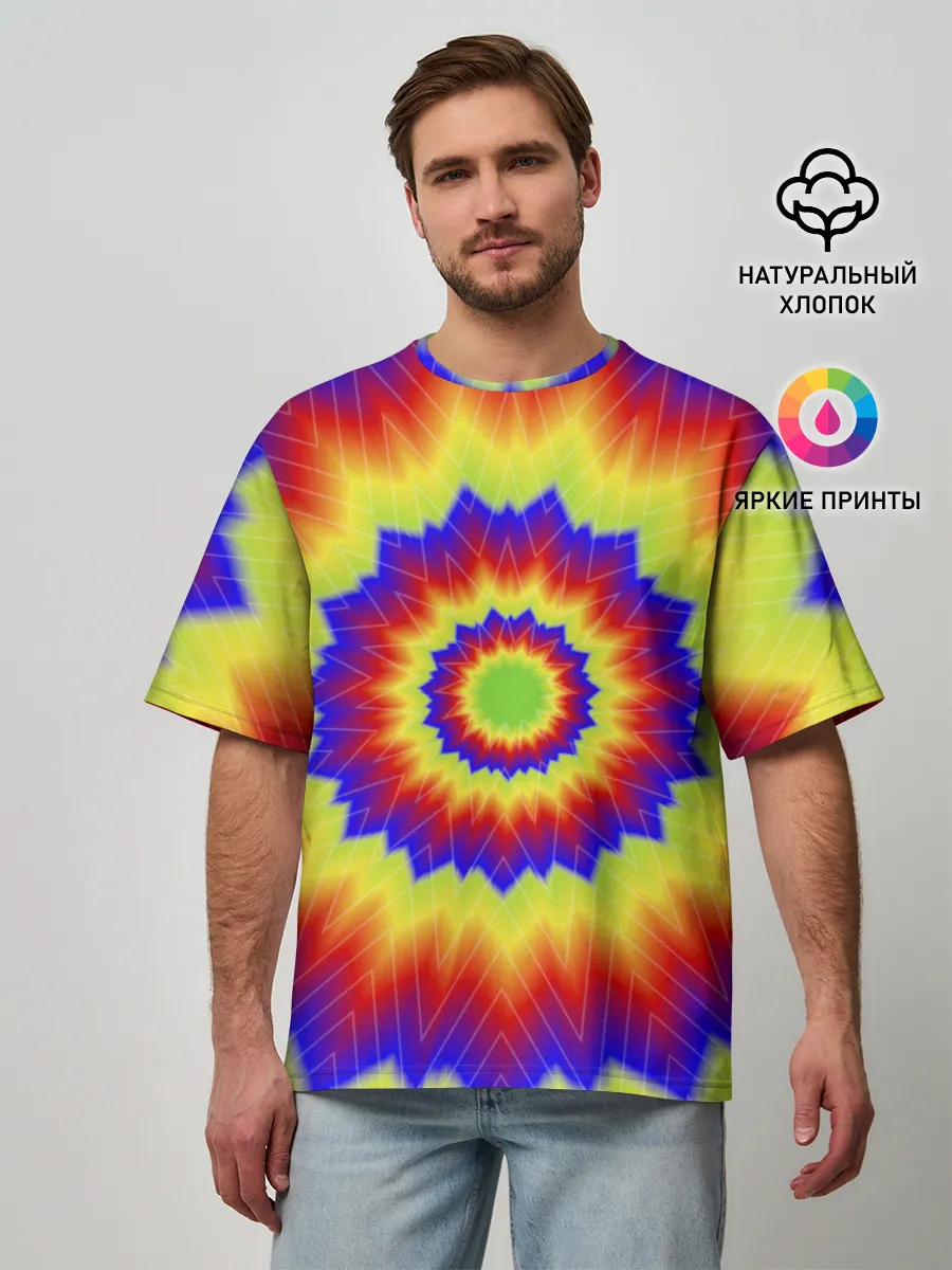 Мужская футболка оверсайз / Tie-Dye