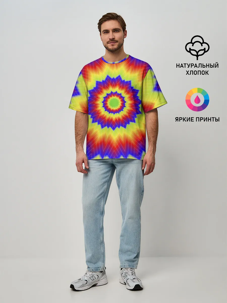 Мужская футболка оверсайз / Tie-Dye