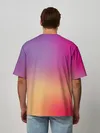 Мужская футболка оверсайз / Unicorn gradient