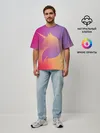 Мужская футболка оверсайз / Unicorn gradient