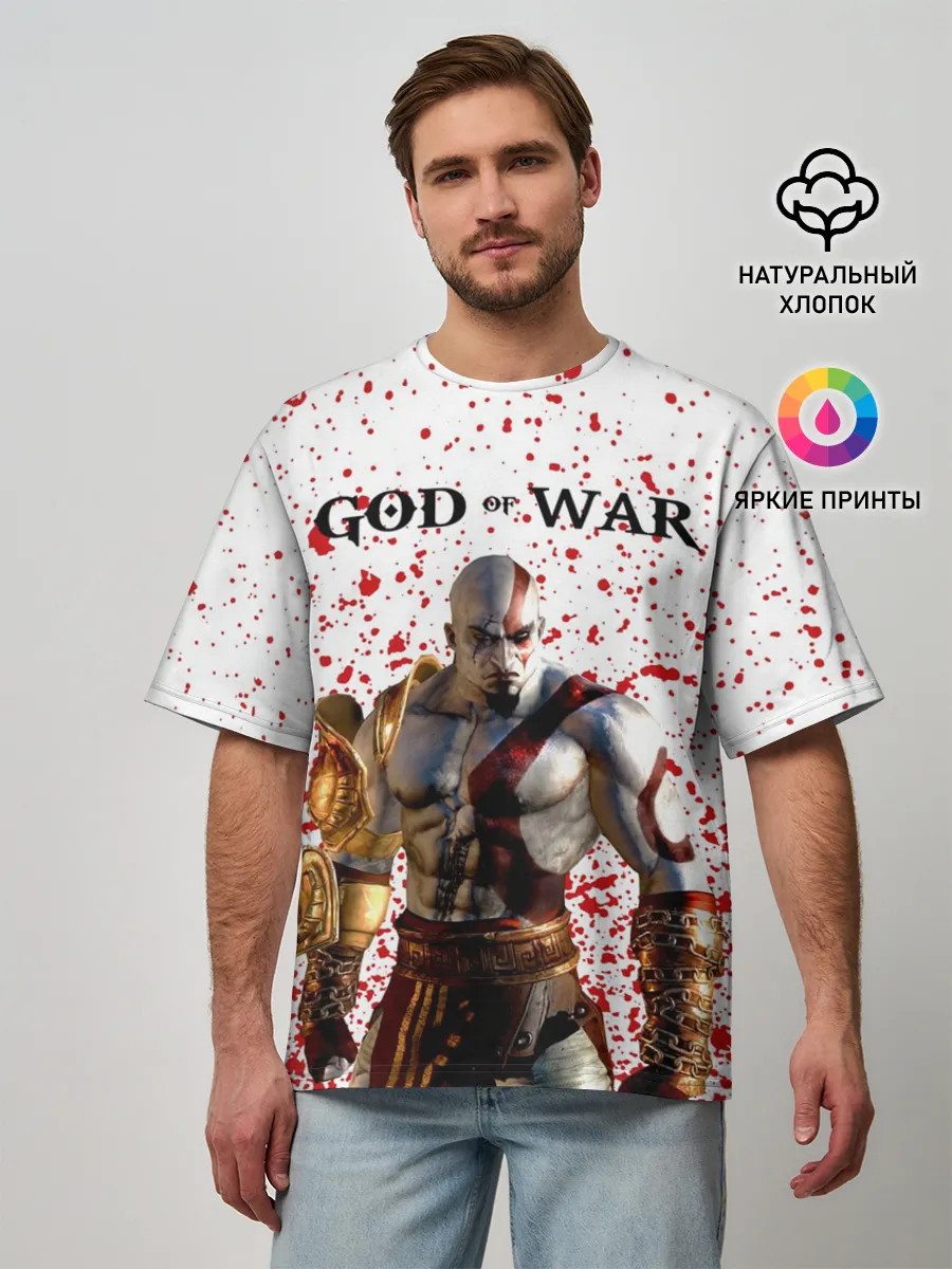 Мужская футболка оверсайз / GOD OF WAR