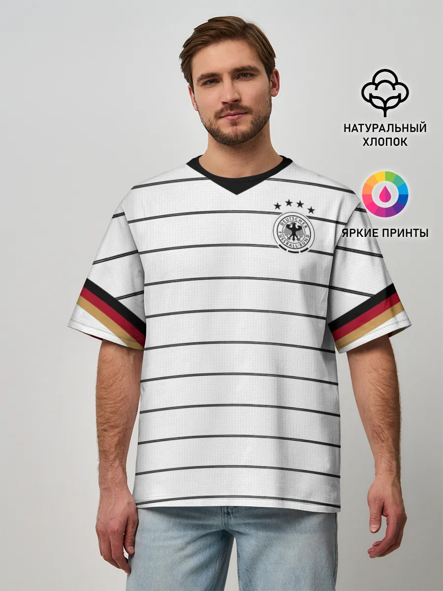 Мужская футболка оверсайз / Germany home 2020 EURO