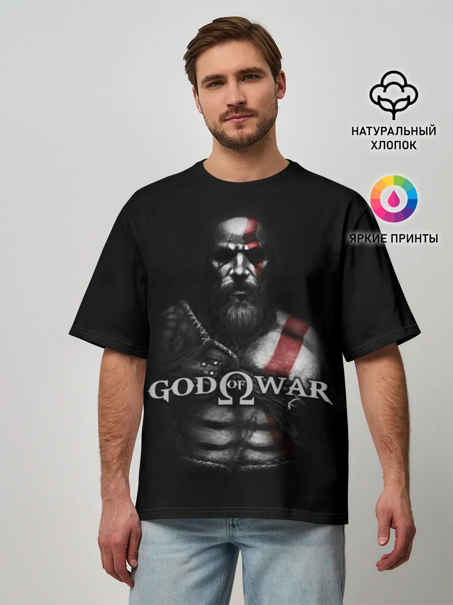 Мужская футболка оверсайз / God of War