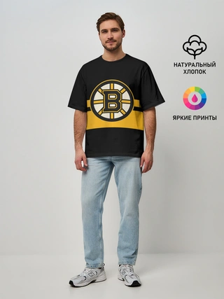 Мужская футболка оверсайз / BOSTON BRUINS NHL