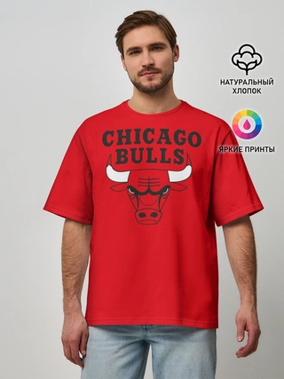 Мужская футболка оверсайз / Chicago Bulls