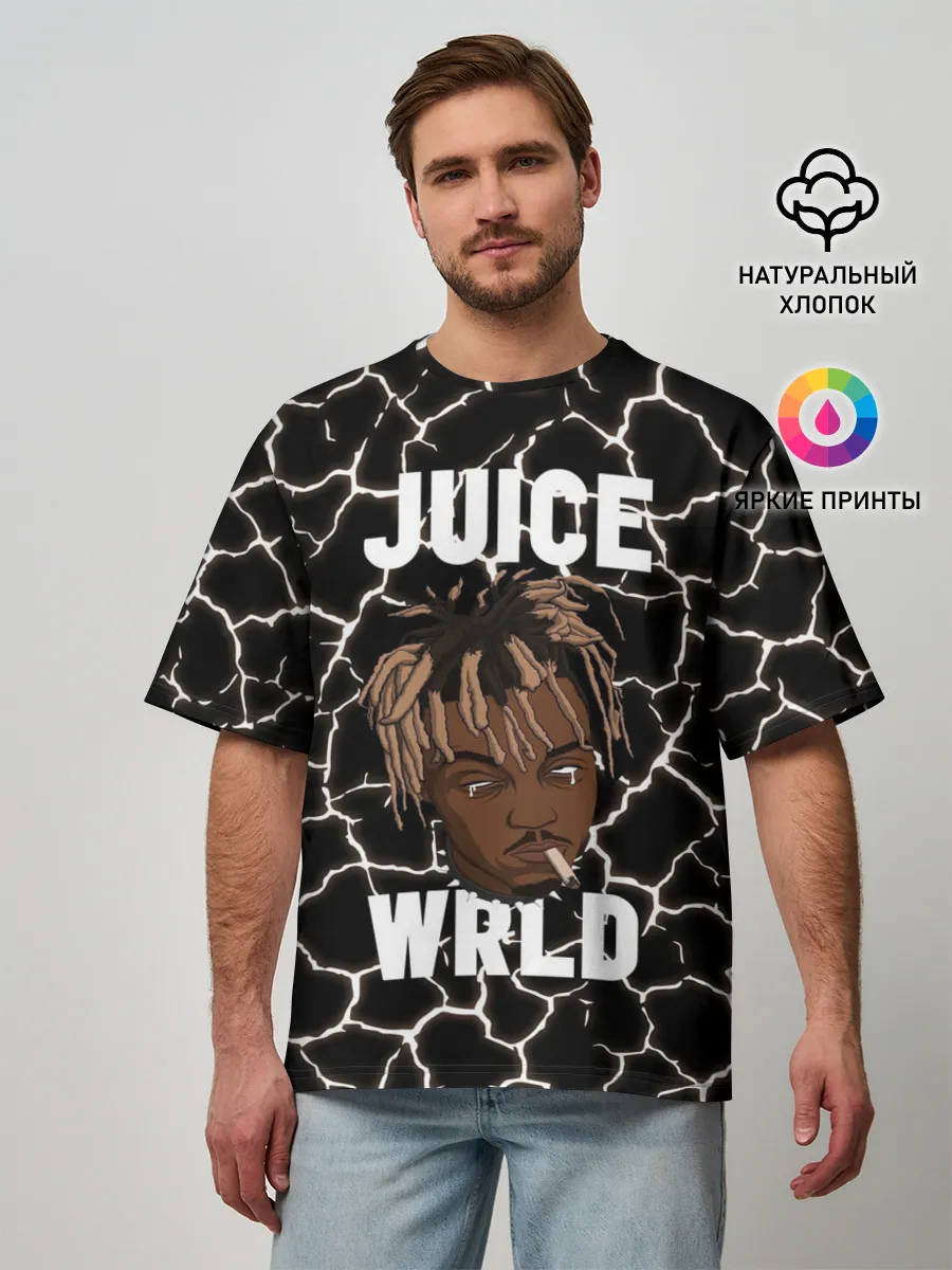 Мужская футболка оверсайз / Juice WRLD.