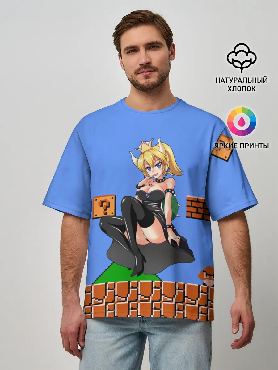 Мужская футболка оверсайз / Bowsette