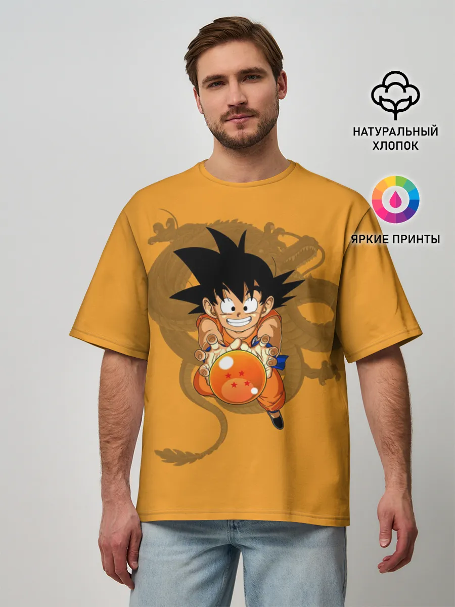 Мужская футболка оверсайз / Kid Goku