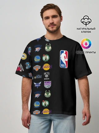 Мужская футболка оверсайз / NBA (Team Logos 2)