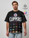 Мужская футболка оверсайз / Los Angeles Clippers (2)