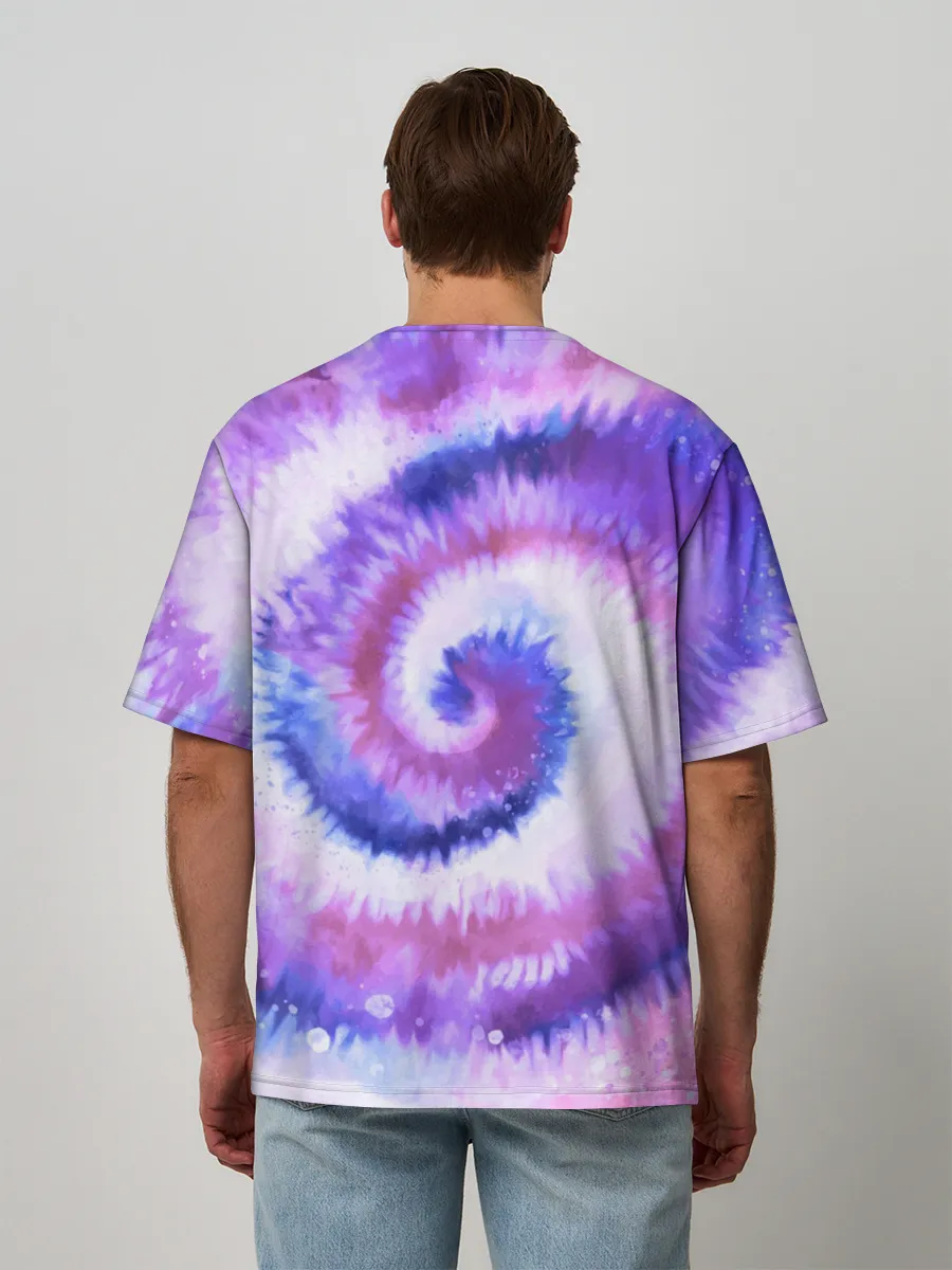 Мужская футболка оверсайз / TIE-DYE PURPLE