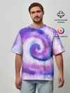 Мужская футболка оверсайз / TIE-DYE PURPLE