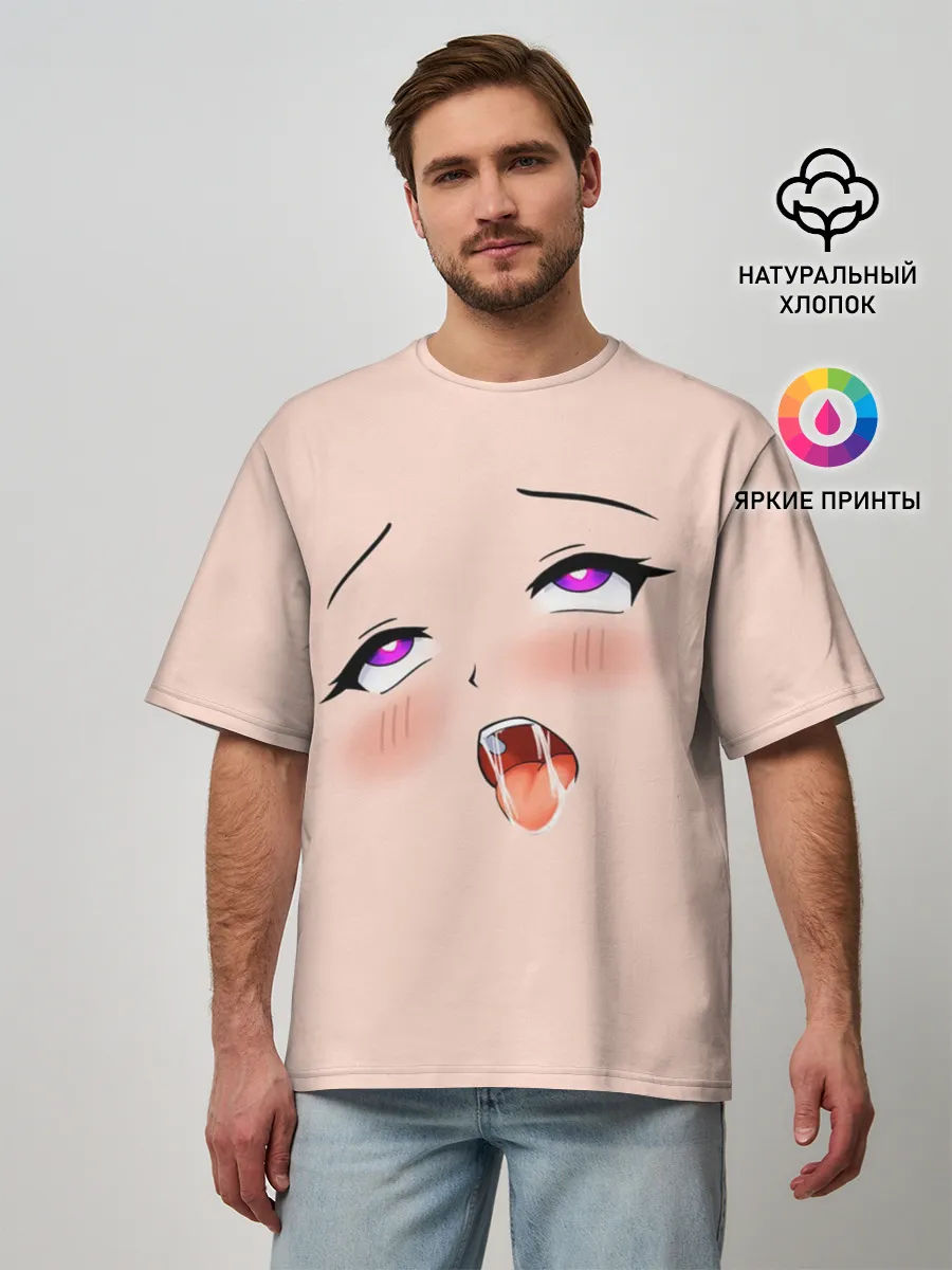 Мужская футболка оверсайз / Ahegao pick