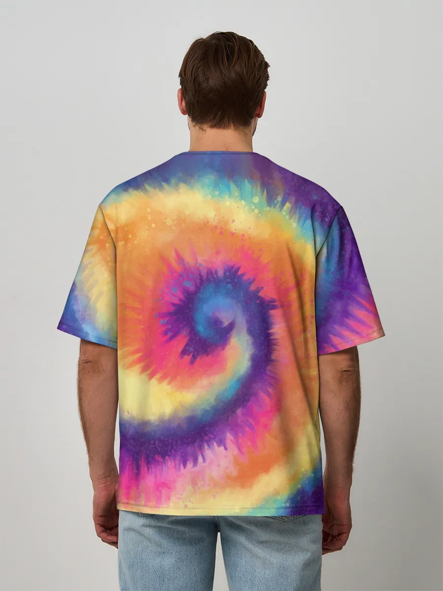 Мужская футболка оверсайз / TIE-DYE MULTICOLOR