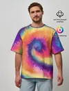 Мужская футболка оверсайз / TIE-DYE MULTICOLOR