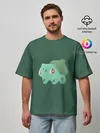 Мужская футболка оверсайз / Pokemon Bulbasaur