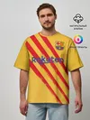 Мужская футболка оверсайз / Barcelona 4-th kit 19-20