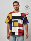 Мужская футболка оверсайз / Color blocking