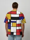 Мужская футболка оверсайз / Color blocking