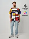 Мужская футболка оверсайз / Color blocking