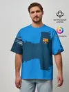 Мужская футболка оверсайз / BARCELONA SPORT BLUE