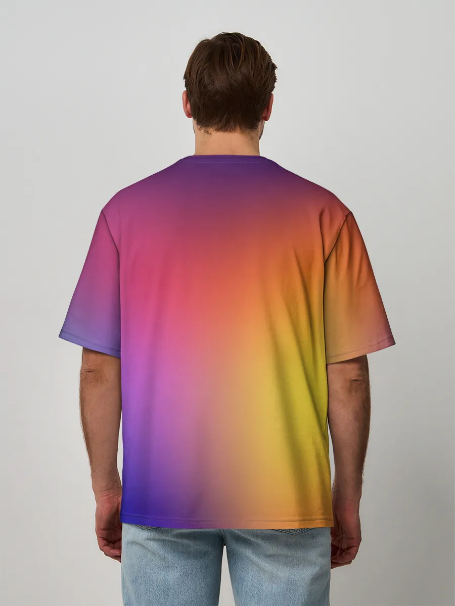 Мужская футболка оверсайз / Abstract gradient colors