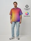 Мужская футболка оверсайз / Abstract gradient colors