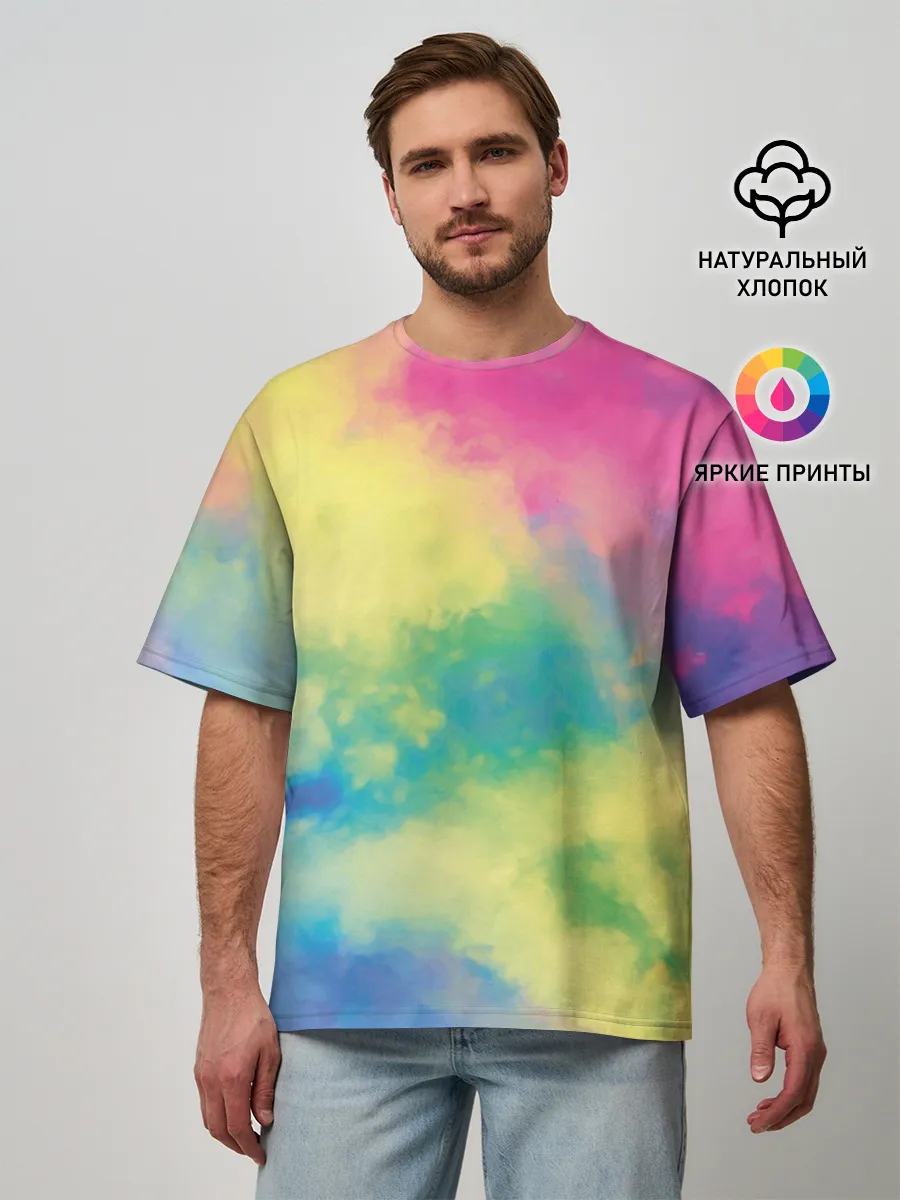 Мужская футболка оверсайз / Tie-Dye