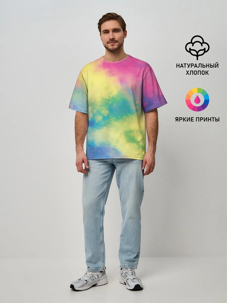 Мужская футболка оверсайз / Tie-Dye