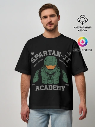 Мужская футболка оверсайз / Spartan - 2 Academy