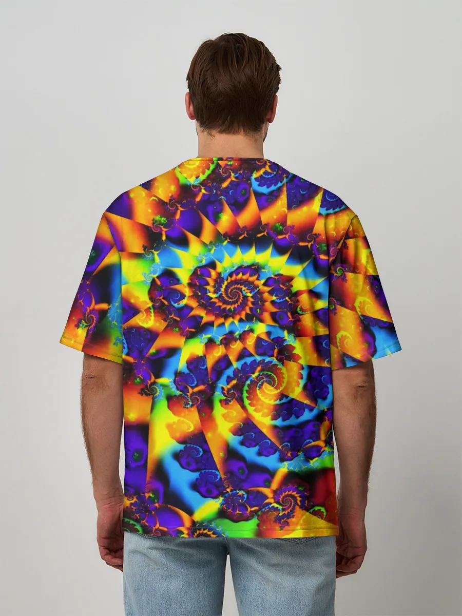 Мужская футболка оверсайз / TIE-DYE COLOR