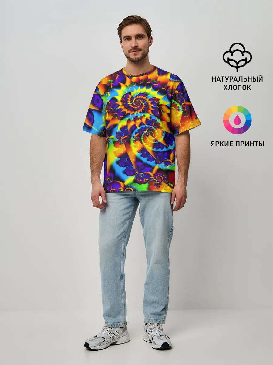 Мужская футболка оверсайз / TIE-DYE COLOR