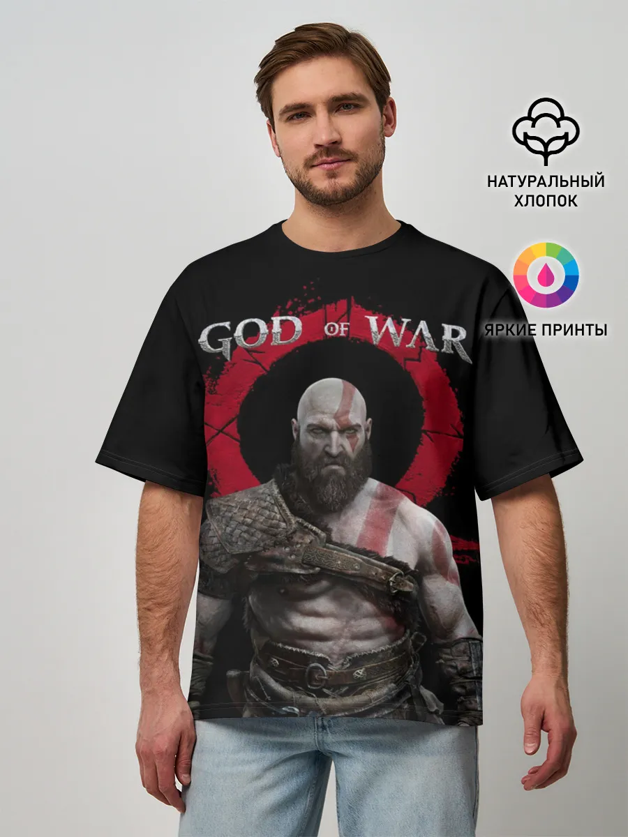 Мужская футболка оверсайз / God of War