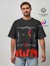 Мужская футболка оверсайз / Cat of war