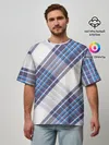 Мужская футболка оверсайз / Шотландка | Scottish | Tartan (Z)