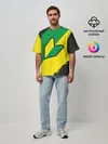 Мужская футболка оверсайз / JDM GREEN YELLOW LOGO