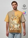 Мужская футболка оверсайз / Doge Wow