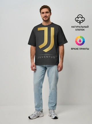 Мужская футболка оверсайз / Juventus Gold Edition