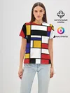 Женская базовая футболка / Color blocking