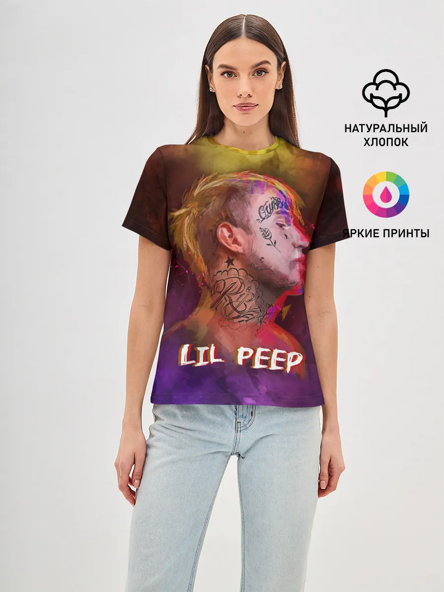 Женская базовая футболка / Lil Peep ART