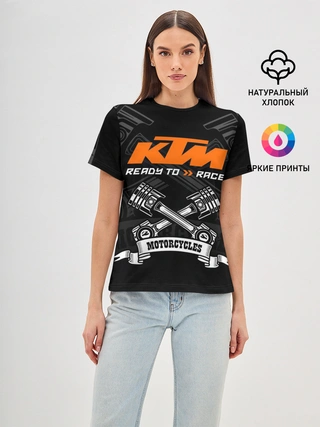 Женская базовая футболка / KTM MOTORCYCLES / КТМ МОТОЦИКЛЫ