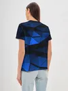 Женская базовая футболка / Blue abstraction collection