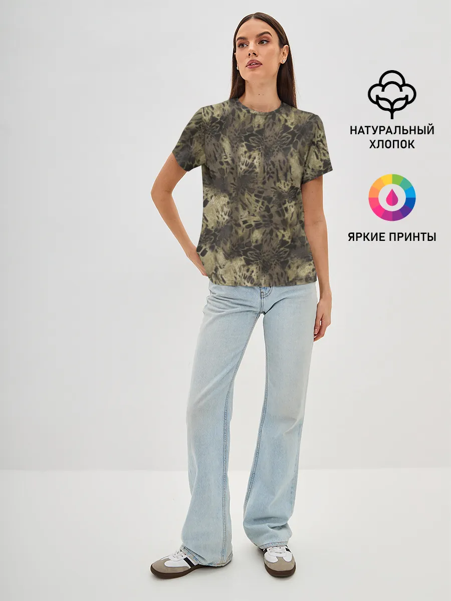 Женская базовая футболка / Камуфляж Prym1 Woodlands Camo