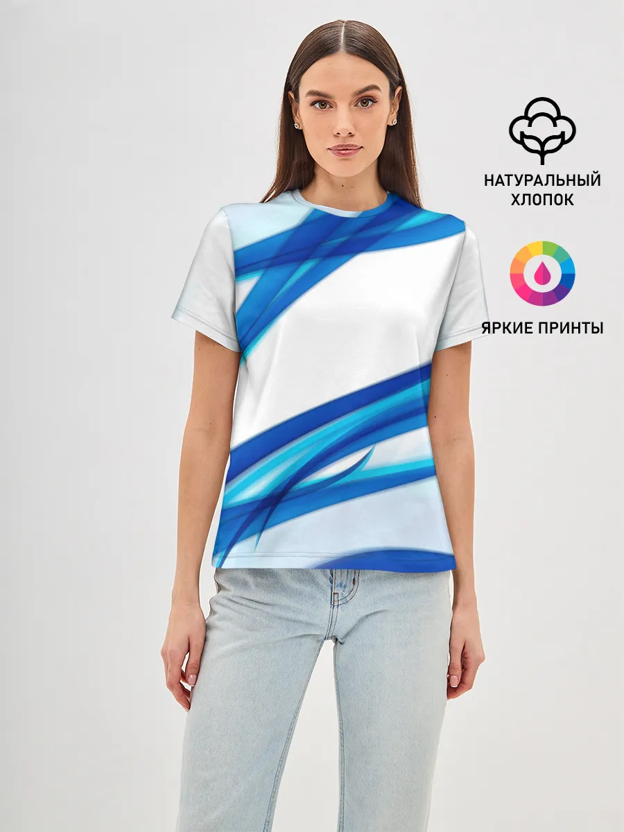 Женская базовая футболка / STRIPES BLUE