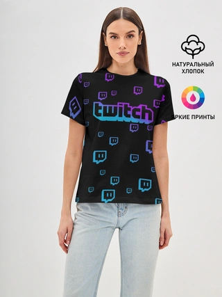 Женская базовая футболка / Twitch (gradient)