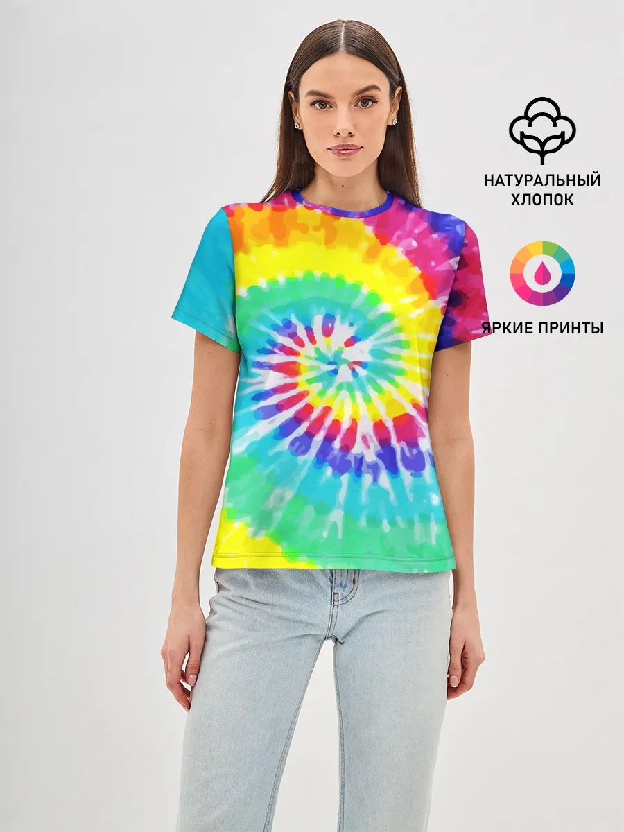 Женская базовая футболка / TIE-DYE СТЕНА