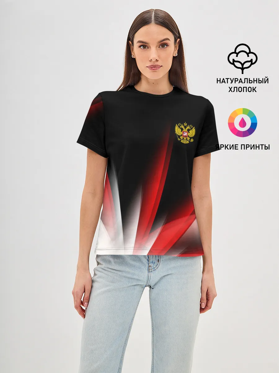 Женская базовая футболка / Russia sport collection