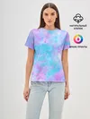 Женская базовая футболка / Мрамор Tie Dye