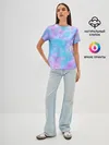 Женская базовая футболка / Мрамор Tie Dye