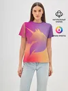 Женская базовая футболка / Unicorn gradient